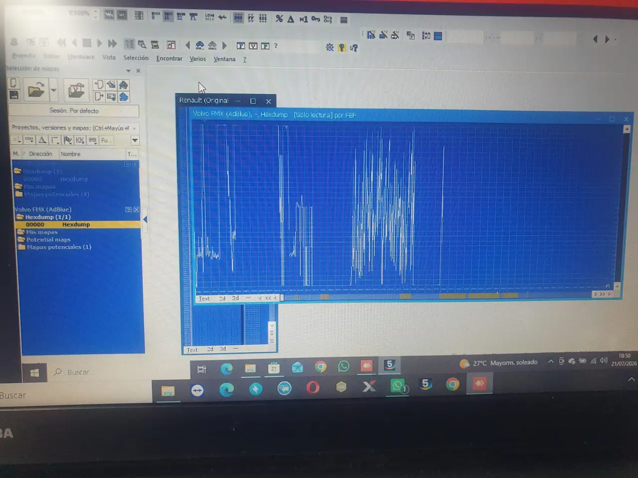 Mapas de calibración analizados en software profesional